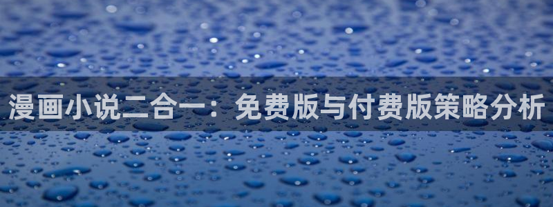歪歪漫画在线观看免费漫画：漫画小说二合一：免费版与付费版策略分析