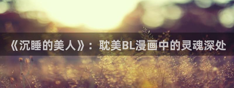 .韩国歪歪漫画：《沉睡的美人》：耽美BL漫画中的灵魂深处